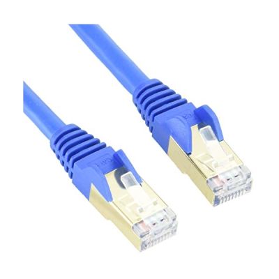STARTECH Câble réseau Cat6a STP blindé sans crochet - 1 m Bleu - Cordon Ethernet RJ45 anti-accroc - Câble patch