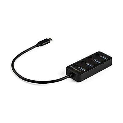 STARTECH Hub USB 3.0 Type-C à 4 ports avec interrupteurs marche/arrêt pour chaque port USB - Support UASP - 4 Total USB Port(s)