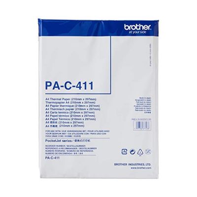 Brother PA-C-411 Papier thermique A4 210 mm X 297 mm pour PJ-520 / 522 / 523 / 560 / 562 / 563