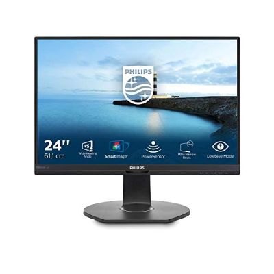 image Philips Brilliance Moniteur LCD avec PowerSensor 240B7QPJEB/00 - Écrans Plats de PC (61,2 cm (24.1"), 1920 x 1200 Pixels, WUXGA, LED, 5 ms, Noir)