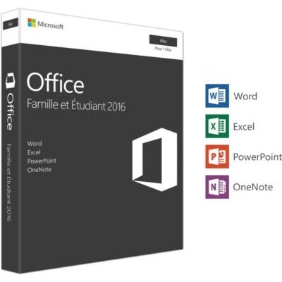 image Microsoft Office Famille et Etudiant 2016 | 1 Mac | Box
