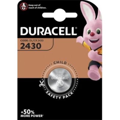 image Duracell 2430 Pile Bouton Lithium 3V, Lot de 1, (DL2430/CR2430) pour Porte-clés, Balances et Dispositifs Portables et Médicaux