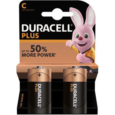 image Duracell Plus Power 2 Piles Alcalines type C 2