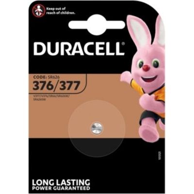 Duracell 377/376 Pile oxyde d'argent 1,55V, lot de 1 (SR66 / SR626 / V377 / V376 / SR626W / SR626SW) pour montres, calculatrices et dispositifs médicaux