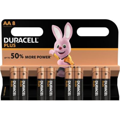 image Duracell Plus, lot de 8 piles alcalines Type AA 1,5 Volts LR6 MX1500