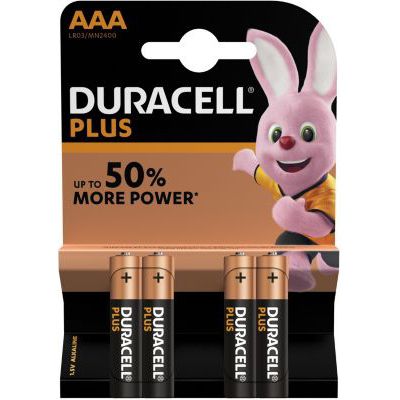 image Duracell Plus Power Piles Alcalines Type AAA (pack de 4)