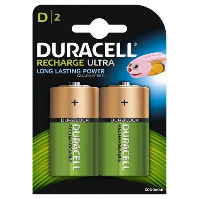 image Duracell Recharge Ultra Piles Rechargeables type D 3000 mAh, Pack de 2 piles