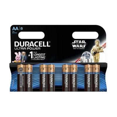 image Piles Duracell DURACELL ULTRA POWER AA X8 STAR WARS