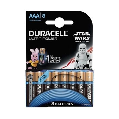 image Piles Duracell DURACELL ULTRA POWER AAA X8 STAR WARS