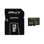image produit PNY Carte mémoire MicroSDXC Performance 64 Go + Adaptateur (Classe 10, 50Mo/s) - livrable en France