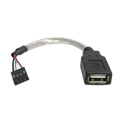 STARTECH Câble USB 2.0 - USB A Femelle vers adaptateur USB carte mère 4 broches F/F - 15 cm