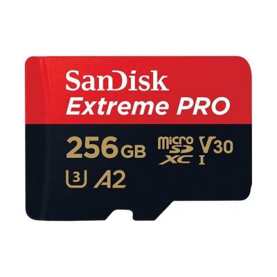 image Sandisk carte mémoire microSDXC Extreme Pro 256Go (UHS-I, v30) + Adaptateur SD 