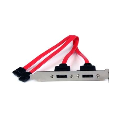 STARTECH Support 2 SATA vers 2 Ports eSATA - Plaque d'Adaptation - Première extrémité : 2 x Femelle eSATA