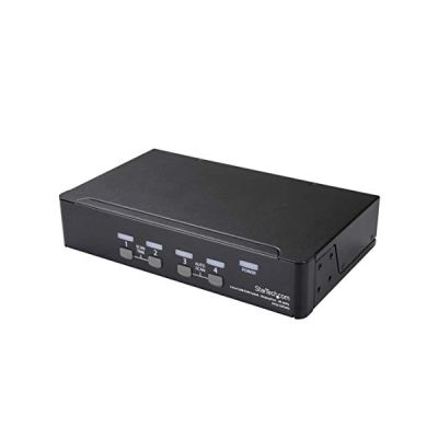 STARTECH Switch KVM DisplayPort 4K 60 Hz à 4 ports avec hub USB 2.0 intégré - 4 Ordinateur(s) - 1 Utilisateur(s) local