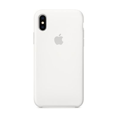 image Coque iPhone Apple Coque en silicone pour iPhone X Blanc