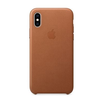 image Apple Coque en Cuir (pour iPhone XS) - Havane