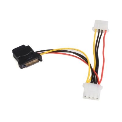 STARTECH Câble d'alimentation adaptateur SATA vers LP4 avec 2 LP4 supplémentaires - Serial ATA / LP4 - Noir