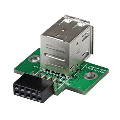 STARTECH Adaptateur USB 2.0 interne - 2x USB A vers connecteur de carte mère USB à 4 broches - F/F - 1 x IDC Femelle - 2 x Type