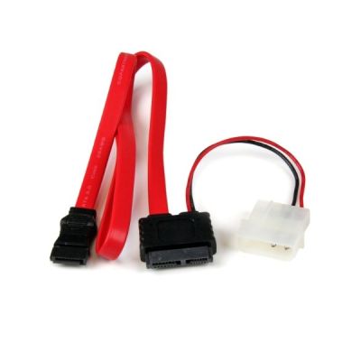 STARTECH Câble Adaptateur Slimline SATA vers SATA avec Alimentation LP4 - 50 cm - Pour Disque Optique - LP4 / SATA, SATA