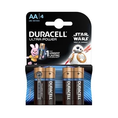 image Piles Duracell DURACELL ULTRA POWER AA X4 STAR WARS