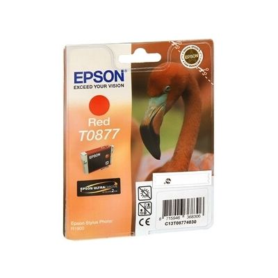 image Epson T0877 Cartouche d'encre d'origine UltraChrome Hi-Gloss2 Rouge