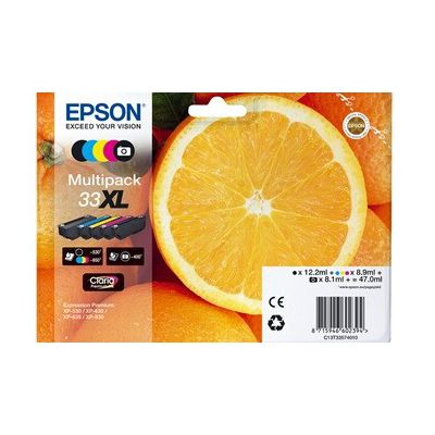 image Epson 33XL Claria Premium Cartouches d'encre d'origine Multi-pack Noir/Cyan/Magenta/Jaune