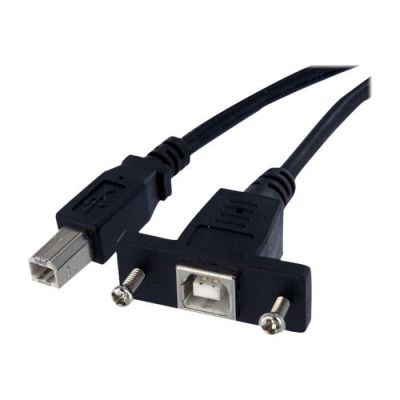 image STARTECH Câble USB 30 cm monté sur panneau B vers B - F/M - Première extrémité : 1 x Type B Mâle USB
