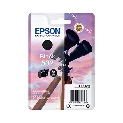 image Epson 502 4.6ml 210pages Noir cartouche d'encre - Cartouches d'encre (Epson, Noir, WorkForce WF-2860DWF, WF-2865DWF Expression Home XP-5100, XP-5105, Rendement standard, 4,6 ml, 210 pages) 2984084