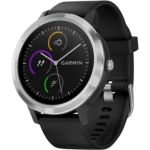 image produit Garmin - Vivoactive 3 - Montre Connectée de Sport avec GPS et Cardio Poignet (Ecran : 1,6 pouces) - Argent avec Bracelet Noir