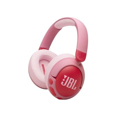 image JBL Junior 470 NC, Casque Supra-auriculaire sans Fil Bluetooth pour Enfants, Réduction Active du Bruit, Micro intégré, 50 h d'autonomie, Safe Sound, limiteur de Volume, Set d'autocollants, Rose