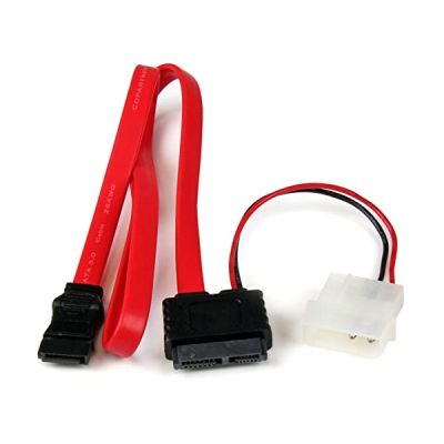 STARTECH Câble adaptateur 90 cm Slimline SATA vers SATA avec alimentation LP4 - Première extrémité : 1 x 13 Aiguilles Femelle