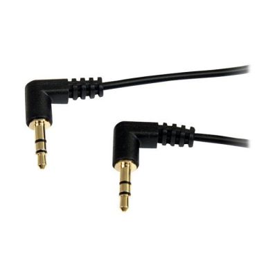 image STARTECH Câble audio stéréo Slim 3,5 mm à angle droit de 90 cm - M/M - Première extrémité : 1 x Mini Jack Mâle Audio stéréo