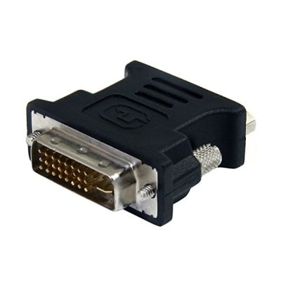Adaptateur DVI-I vers VGA HD15 M/F - Convertisseur vidéo DVI-I vers VGA en noir - M/F - DVIVGAMFBK