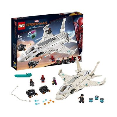 LEGO-Marvel Spider-Man L'attaque de Spider-Man avec le jet de Stark Jeu de construction, 504 Pièces 76130