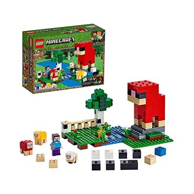 LEGO Minecraft - La ferme à laine, Jeu Construction et Aventure 7 Ans et Plus, Jouet pour Garçon et Fille de 260 Pièces  - 21153
