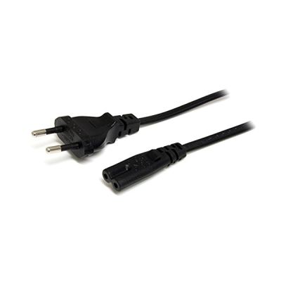 STARTECH Cordon d'alimentation standard de 2 m pour ordinateur portatif - Europe vers C7 - CEE 7/16 / IEC 60320 C7 - 220 V AC