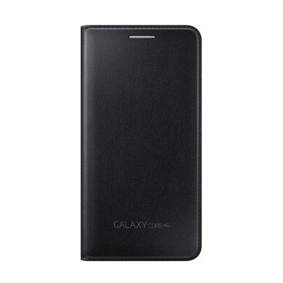 image Coque smartphone Samsung ETUI FLIP WALLET NOIR POUR GALAXY CORE 4G