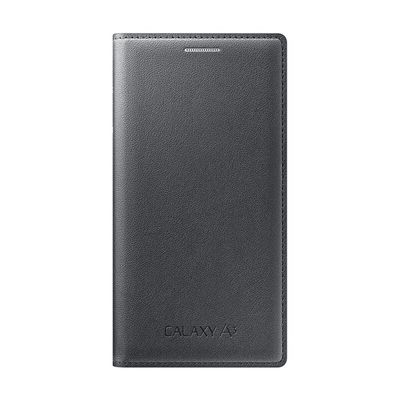 image Samsung Etui de Protection Folio avec Fonction Marche/Arret Ecran Automatique pour Samsung Galaxy A3 (2015) - Noir Charbon