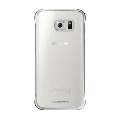 image Samsung Coque de Protection Compatible avec Samsung Galaxy S6 Edge - Métallique Argent/Transparent