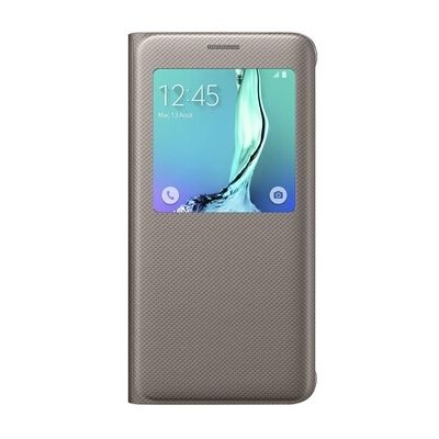 image Coque smartphone Samsung ETUI S VIEW COVER OR POUR GALAXY S6 EDGE +