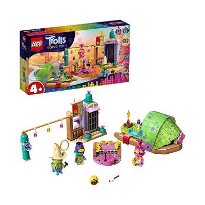 LEGO Trolls World Tour, L'aventure en radeau de Mornebourg, Ensemble de jeu avec Poppy, Branch et Hicory, 857 pièces, 41253