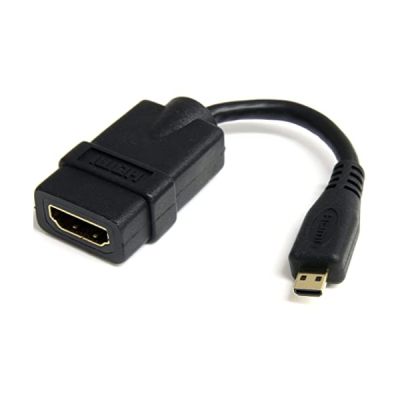 image StarTech Câble adaptateur HDMI haute vitesse - Convertisseur HDMI vers Micro HDMI - F/M - 12 cm - Noir