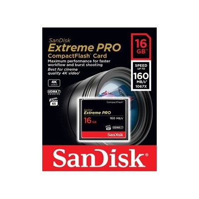 Cartes CompactFlash Sandisk Carte Mémoire Compact Flash Extreme Pro 160MB/s  32 GB VPG 65, UDMA 7 - SDCFXPS-032G-X46