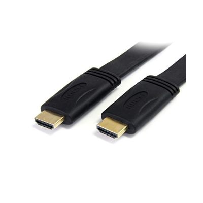 StarTech Câble plat HDMI haute vitesse Ultra HD 4K x 2K avec Ethernet - Cordon HDMI vers HDMI - Mâle / Mâle - 5 m - Noir