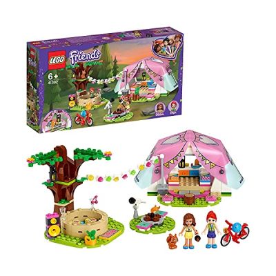 image LEGO Friends, Le camping glamour dans la nature, Ensemble de jeu avec tente et les mini-poupées Olivia et Mia, 103 pièces, 41392