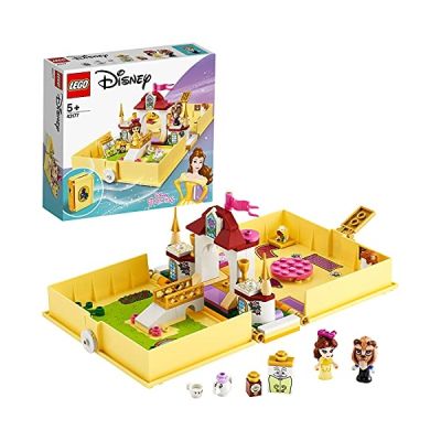 image LEGO Disney Princess, Les aventures de Belle dans un livre de contes, Ensemble de palais de la Belle et de la Bête, Jouet de voyage, 121 pièces, 43177