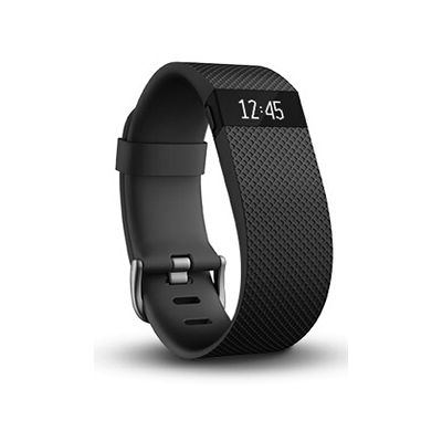 image Fitbit Charge HR Bracelet tracker d'activités/sommeil Noir Taille L