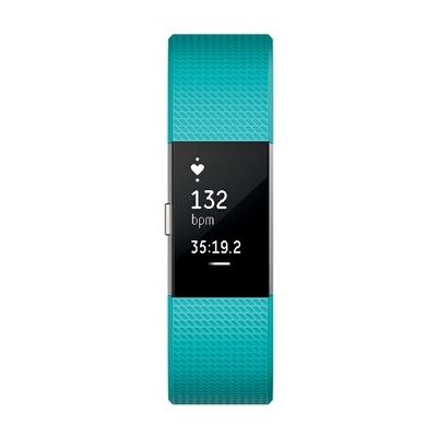 image Fitbit Charge 2 Standard Bracelet d'activité et de suivi de la fréquence cardiaque, Mixte Adulte, Turquoise, Taille S