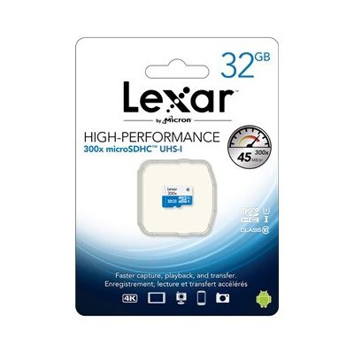 image Cartes Lexar High-Performance 300x MicroSDHC/MicroSDXC 32 Go UHS-I