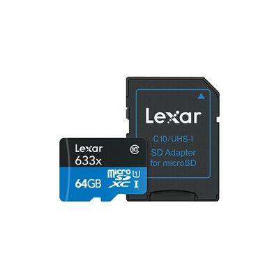 image Carte UHS-I Lexar High-Performance 633x 64 Go microSDXC
